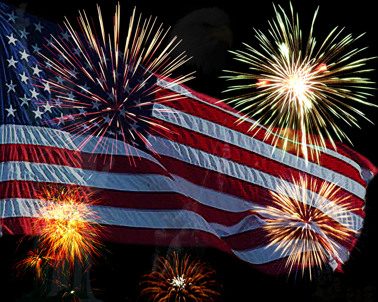 American Flag Fireworks