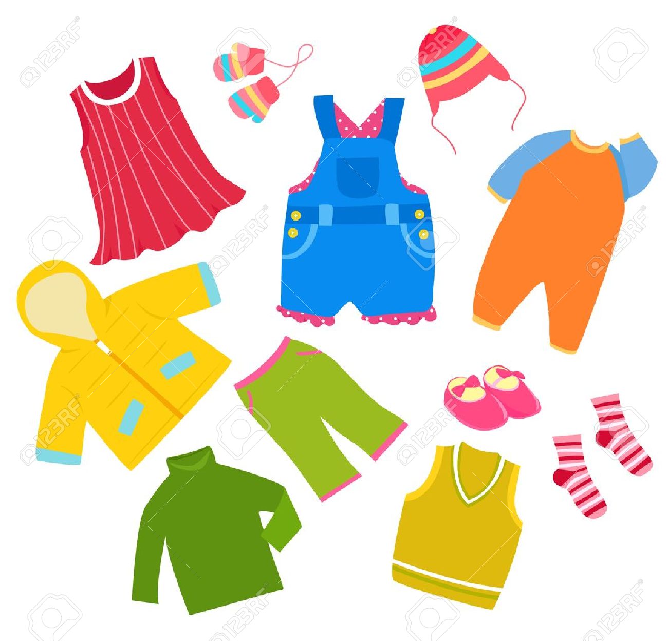 clip art of children's clothes